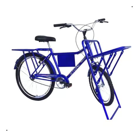 Bicicleta Cargueira Food Bike Carga Pesada Cor Azul