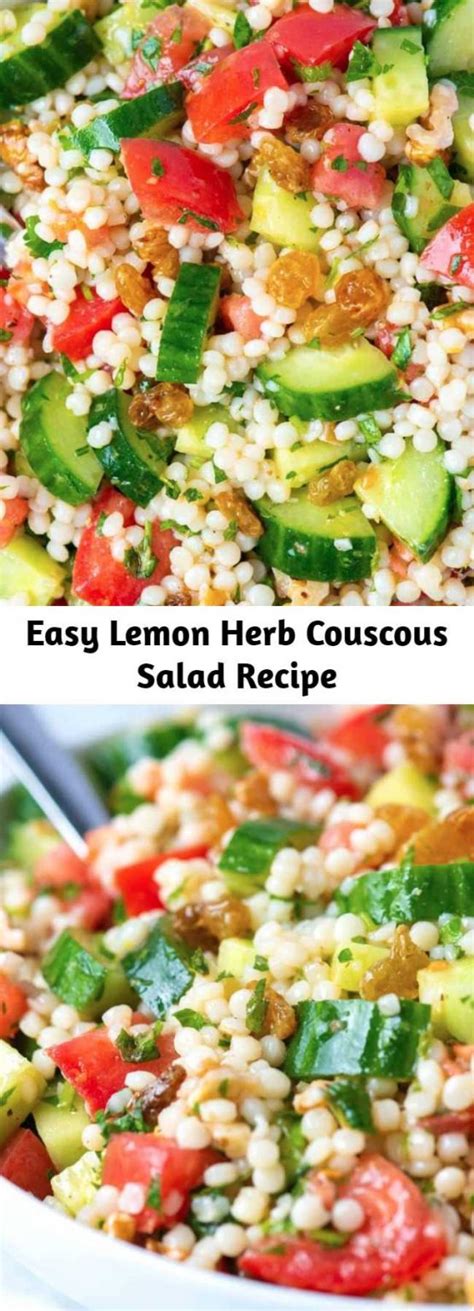 Easy Lemon Herb Couscous Salad Recipe Mom Secret Ingrediets