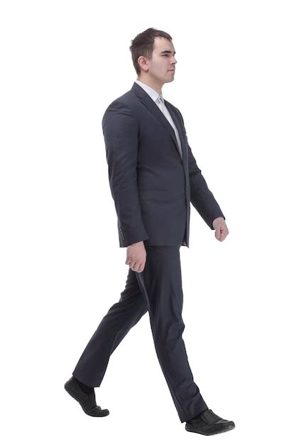 Premium Photo Happy Businessman In Black Suit Walking In Front Of The