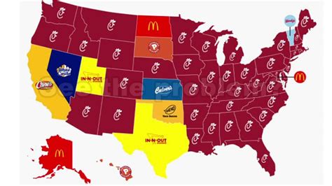 Map names Chik-fil-A Illinois' most popular fast food joint - among ...