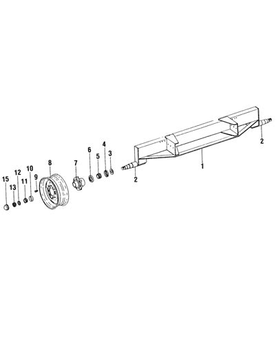 236 Nh Farm Wagon 785 786 017 Rear Axle And Ground Wheels New