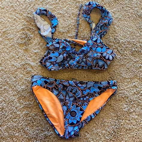 Aerie Swim Aerie Wrap Top Ruffle Bikini Poshmark