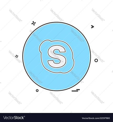 Skype icon design Royalty Free Vector Image - VectorStock