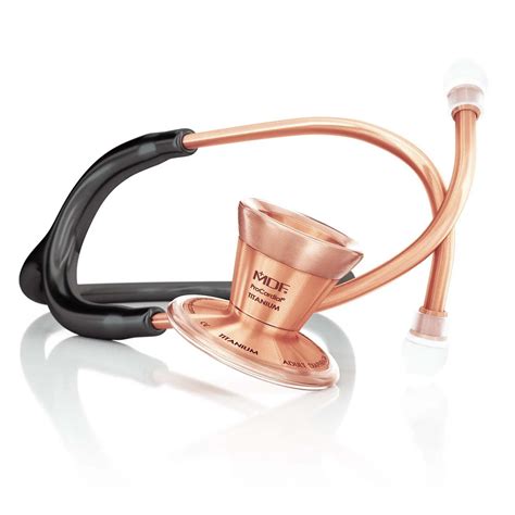MDF ProCardial® Titanium Stethoscope - Black / Rose gold