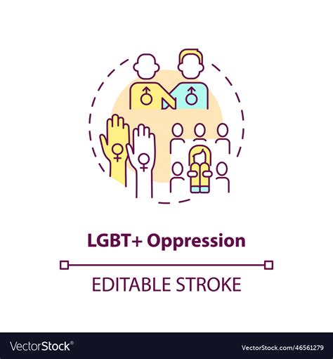 Lgbt oppression concept icon Royalty Free Vector Image