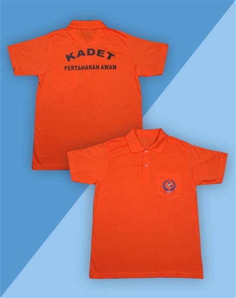 Kadet Pertahanan Awam T Shirt Cotton Lengan Pendek Tung E