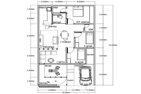 Inspirasi 30 Gambar Rumah Minimalis 1 Lantai Ukuran 8x15