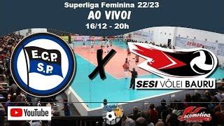 Ao Vivo Pinheiros x SESI Vôlei Bauru Superliga Feminina de Vôlei 22