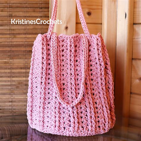 Ravelry Textured Bucket Bag Pattern By Kristines Crochets