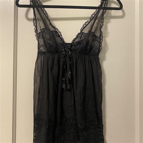 Black Victorias Secret Babydoll Lingerie Depop