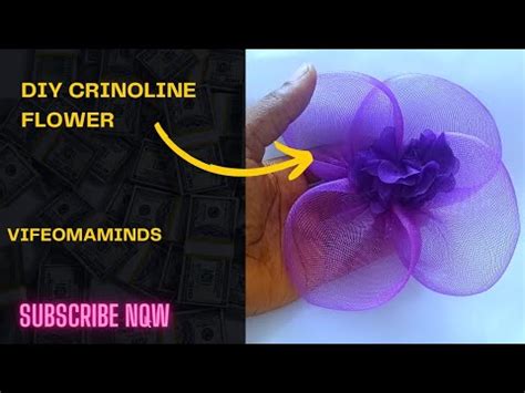 How To Make Crinoline Flower Diy Tutorial Video On Hat Making