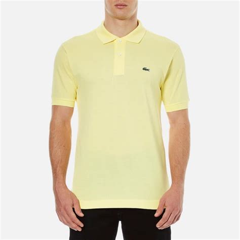 Lacoste Mens Short Sleeve Pique Polo Shirt Yellow Free Uk Delivery Available