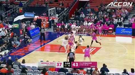 Georgia Tech Vs Syracuse Game Highlights 2023 24 Acc Womens