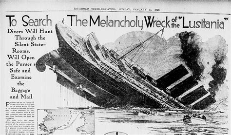 Sinking Of The Lusitania Map