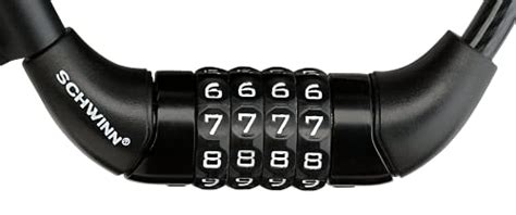 Snapklik.com : Schwinn Combination Bike Lock In Twisted Steel Cable