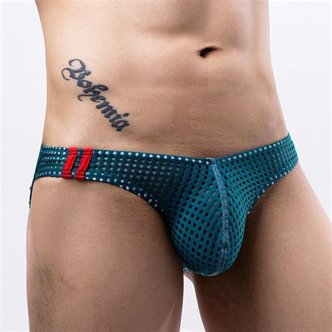 Men S Sexy Pouch G String Thongs Mesh Swim Low Rise Bikini Briefs Underwear US EBay