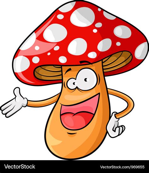 Cartoon mushroom Royalty Free Vector Image - VectorStock