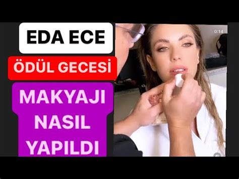 Eda Ece en iyi kadın oyuncu ödülü aldı makyajı bakın nasıl yapıldı