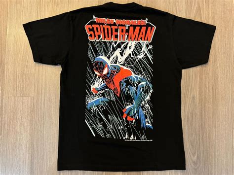 Miles Morales Spider Man Tee Shirt Marvel Spiderverse Gem