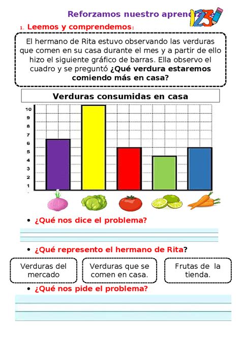 Ficha Analizamos E Interpretamos Graficos DE Barras Reforzamos