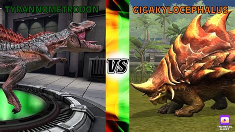 Tyrannometrodon Vs Gigakylocephalus Hybrid Dinosaur Tournament Fight