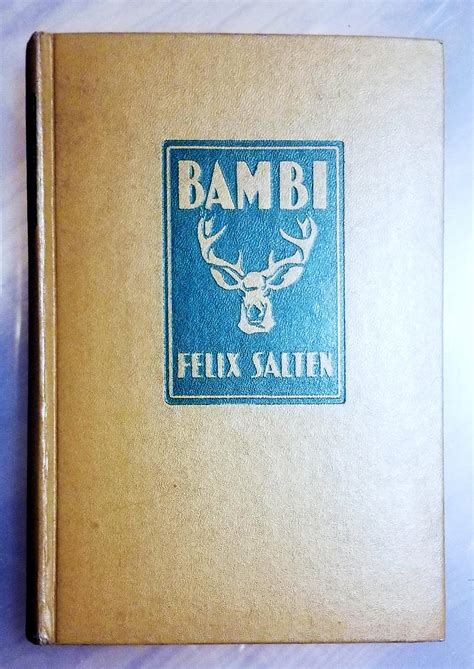 Art Collectibles Prints Bambi By Felix Salten First Edition Book