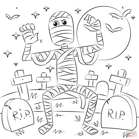 Mummy Coloring Page Free Printable Coloring Pages