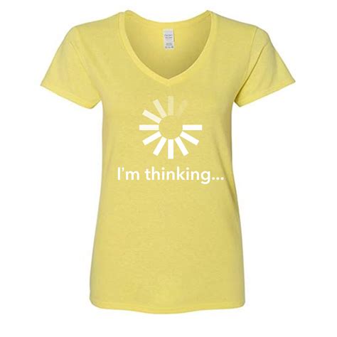 Im Thinking Womens V Neck T Shirt Etsy Uk