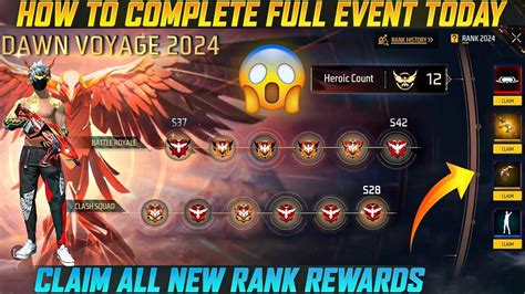 Dawn Voyage Event Free Fire New Rank Season Rewards Kaise Milega