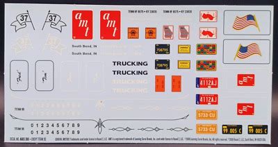 AMT No 603 1 25 Chevy Titan 90 Decals EBay