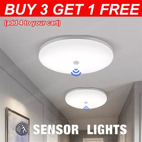 W White Bright Pir Motion Sensor Led Ceiling Light Panel Down Lamp