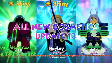 Rating And Showcasing All New Cosmetics In Update Anime Adventures