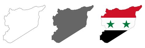 Highly Detailed Syria Map With Borders Isolated Vector Image