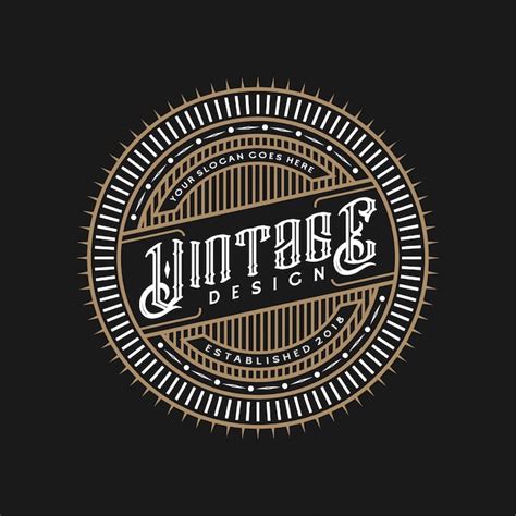 Vintage rustic logo design Vector | Premium Download