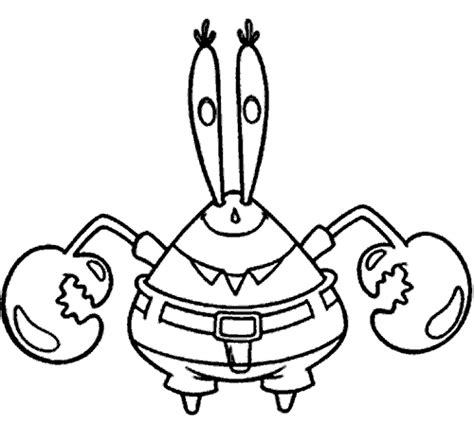 Dibujo Para Colorear De Bob Esponja SeÑor Cangrejo Actividades Para