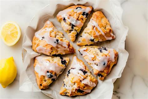 Glazed Lemon Blueberry Scones Insanely Good