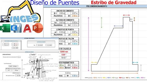 Puentes Diseño De Estribo De Gravedad Youtube