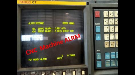 Alarm Servo Alram Cnc Machine Fanuc Ot Youtube