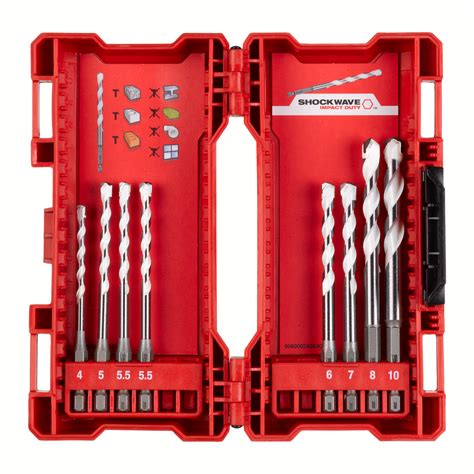 Milwaukee Pc Multi Material Drill Bit Set Mj Plastics