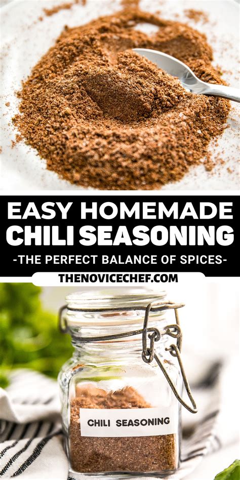 Homemade Chili Seasoning Recipe The Novice Chef