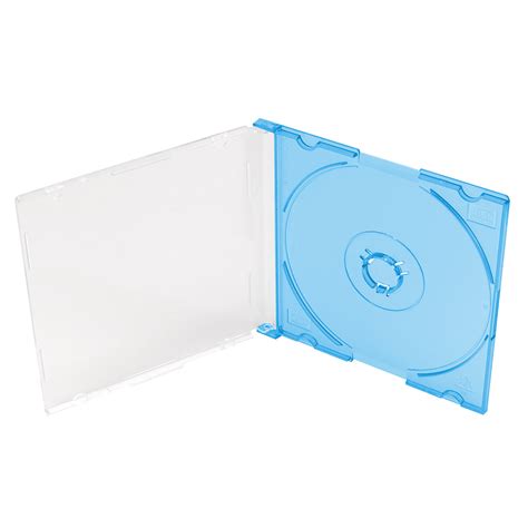 Coloured 8cm CD DVD Jewel Cases In Blue Retro Style Media