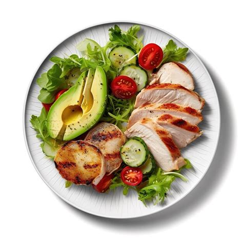 Premium Photo Grilled Chicken Fillet And Fresh Vegetable Salad