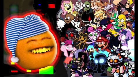 Fnf Sliced Vs Annoying Orange Sleepy But Different Characters Sings