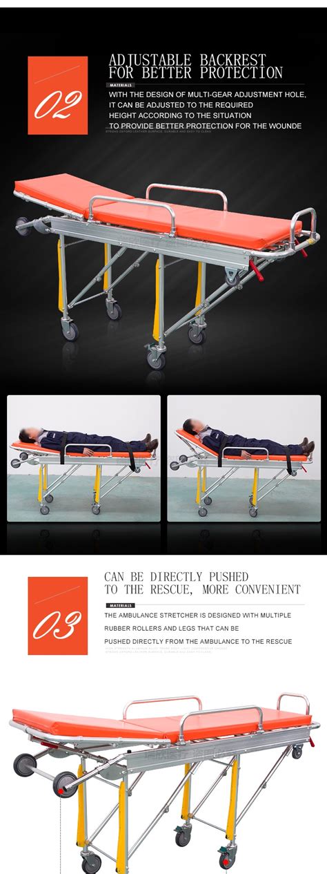 First Aid Ems Stretcher Oem Collapsible Ambulance Stretcher For Sale