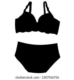 Silhouette Lingerie Underpants Bra Stock Vector Royalty Free