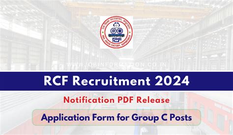 RCF Recruitment 2024 Notice Apply Form For Group C Posts Check