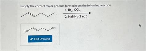 Supply The Correct Major Product Formed From The