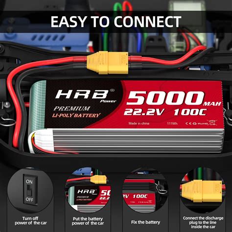 Hrb S Mah V C Xt Lipo Battery For Rc Helicopter Drone