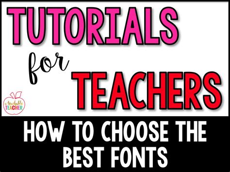 How to Choose the Best Fonts - A Teachable Teacher