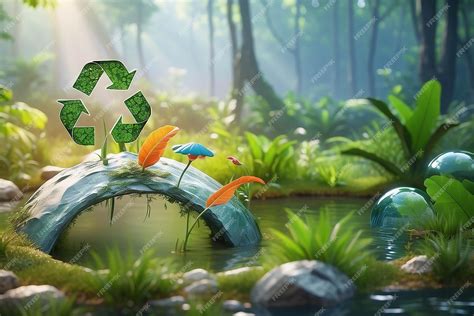 Premium Photo Abstract Icon Representing The Ecological Call To